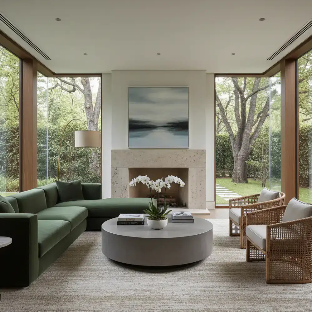 Secluded private lounge area with seating